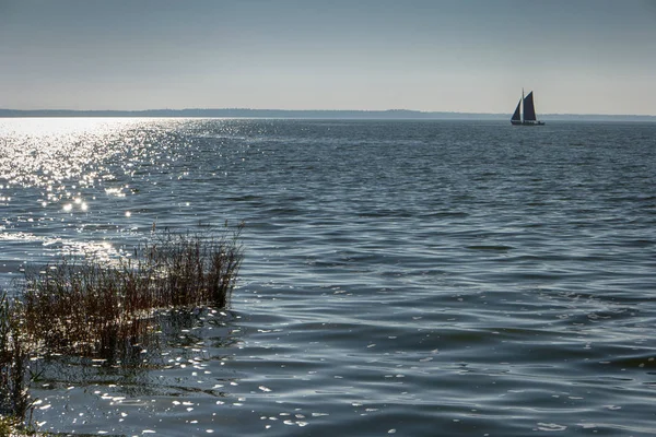 Bodden Auf Fischland Deutschland Rücklicht — Stockfoto