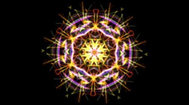 Bir kaleydoskopik Mandala Dijital Canlandırması