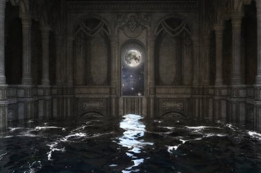 bir fantezi sahne, Nasa tarafından öğeleri 3D çizimi