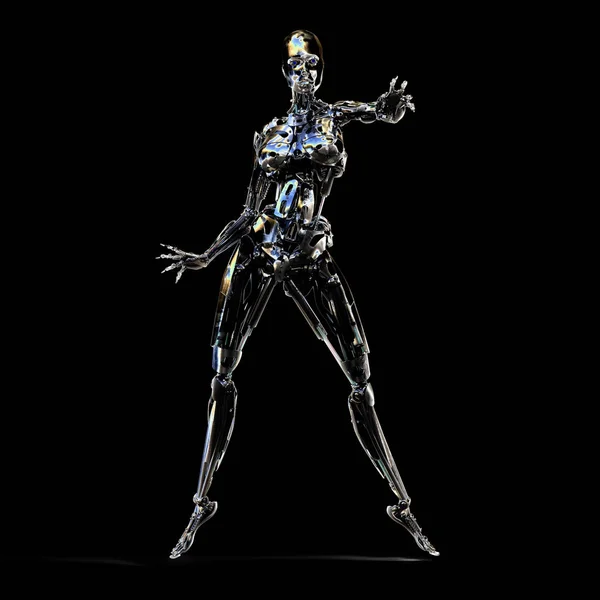 Illustration Female Cyborg — Stock Photo, Image