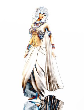 bir fantezi erkek 3D çizimi