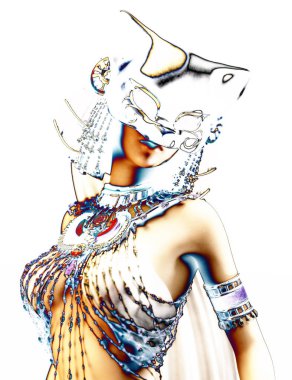 bir fantezi erkek 3D çizimi