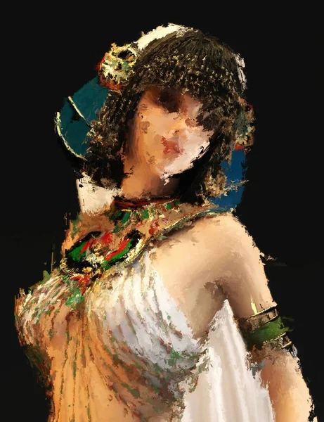 ファンタジーの女性 レンダリングのデジタル絵画 — ストック写真