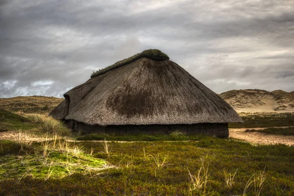 Rekonstruktion Glacial Hus Amrum Tyskland — Stockfoto