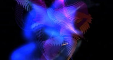 Soyut parçacık animasyon psychedelic desen