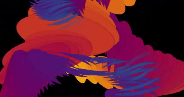 Animation abstraite des particules du modèle psychédélique 