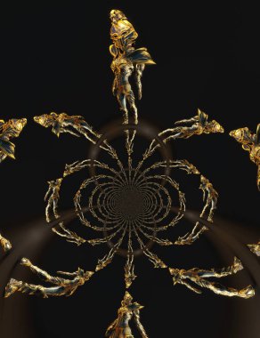 bir fantezi kadın 3D çizimi