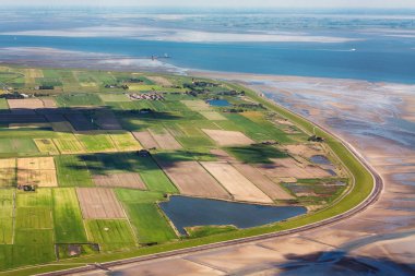 Pellworm Adası, Schleswig-Holstein Wadden S Hava Fotoğrafı