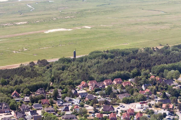 St. Peter-Ording, foto aérea do Schleswig-Holstein Wadden — Fotografia de Stock