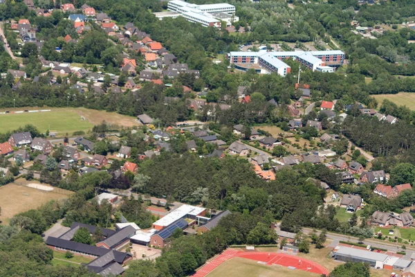 San Pedro-Ording, Foto aérea del Schleswig-Holstein Wadden —  Fotos de Stock