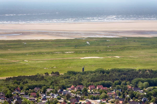 St. Peter-Ording, Légifotó a Schleswig-Holstein Wadden — Stock Fotó