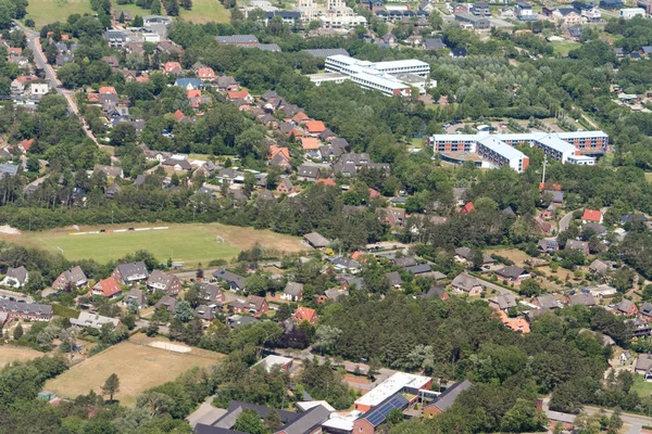 St. Peter-Ording, foto aérea do Schleswig-Holstein Wadden — Fotografia de Stock