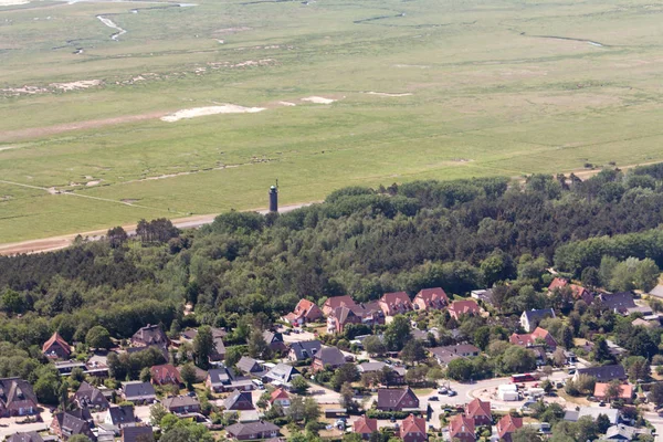 St. peter-ording, Luftaufnahme des schleswig-holsteinischen Wattenmeeres — Stockfoto