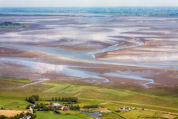 St. Peter-Ording, Légifotó a Schleswig-Holstein Wadden Stock Fotó