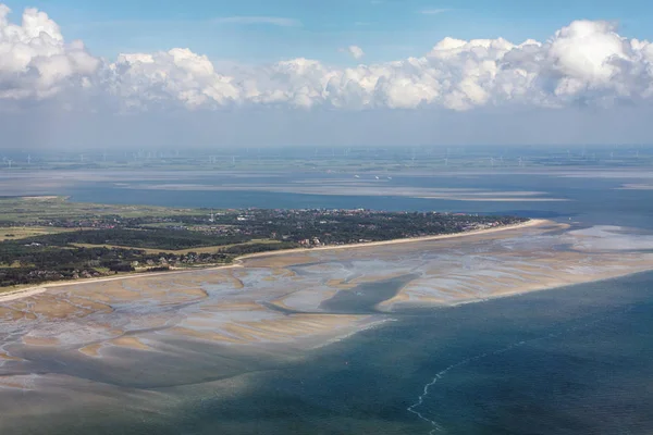 Foehr Island, Aerial Photo of the Schleswig-Holstein Wadden Sea — Stock Photo, Image