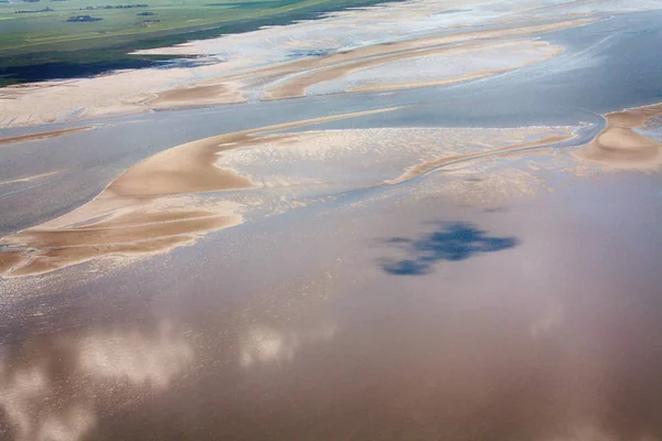 Eiderstedt, foto aérea do Schleswig-Holstein Wadden Sea Na — Fotografia de Stock