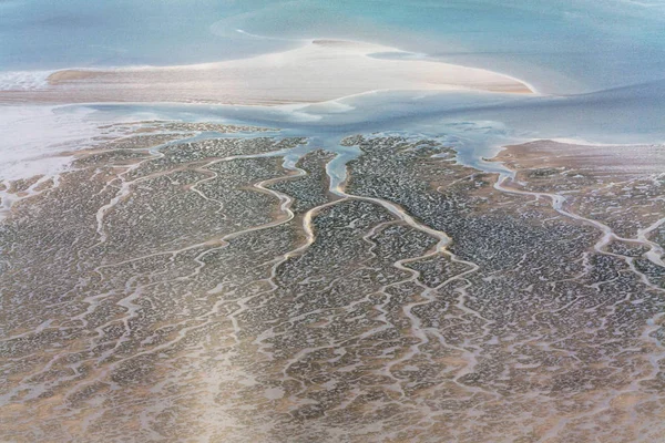 Аерофотографія Шлезвіг-Гольштейн Уейден Національний парк — стокове фото