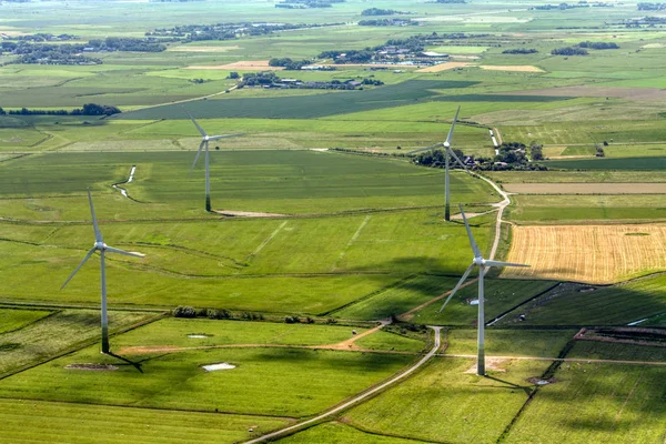 Eiderstedt, foto aérea do Schleswig-Holstein Wadden Sea Na — Fotografia de Stock