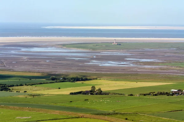 Eiderstedt, Foto aérea del Mar de Wadden Schleswig-Holstein Na —  Fotos de Stock