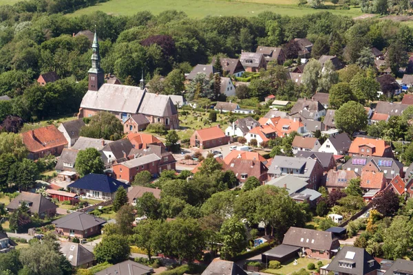 Tating, Foto aerea dello Schleswig-Holstein Wadden Sea Nation — Foto Stock