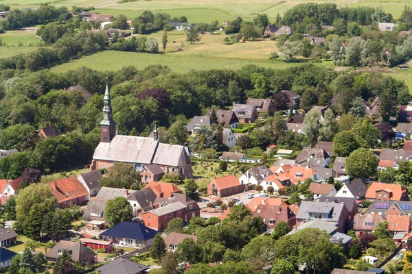 Tating, luchtfoto van de Waddenzee natie Sleeswijk-Holstein — Stockfoto