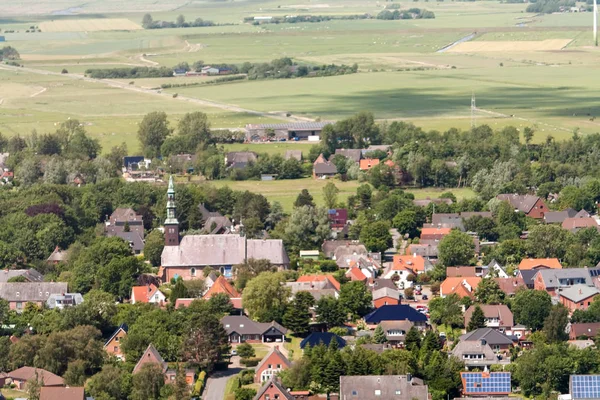 Tating, foto aérea da Nação do Mar de Schleswig-Holstein Wadden — Fotografia de Stock