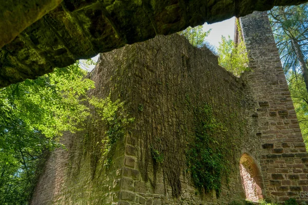 Rovine del castello Stolzeneck lungo il sentiero escursionistico a lunga percorrenza Collo — Foto Stock