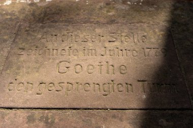 Heidelberg, Almanya - 01 Haziran 2019: Heidelberg Kalesi bir harabe