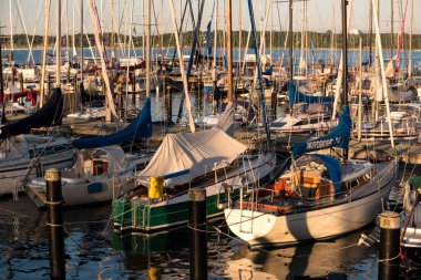 Kiel, Almanya - 22 Haziran 2019: Kieler Woche 2019 sırasında 