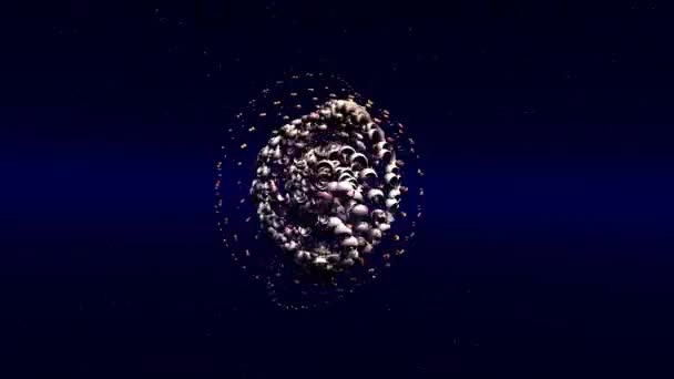 Animasi Digital Dari Struktur Fraktal Alien — Stok Video