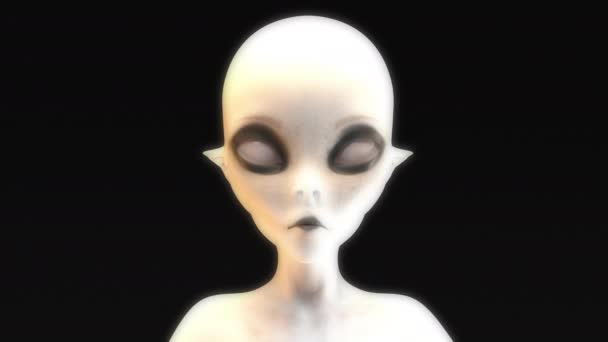 Animatie Van Een Morphing Alien Gezicht — Stockvideo