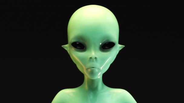 Animatie Van Een Morphing Alien Gezicht — Stockvideo