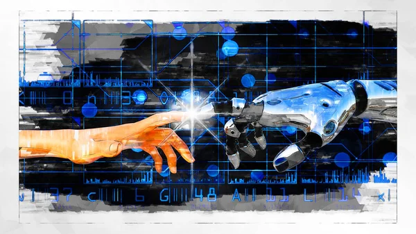 Artistic Illustration Artificial Intelligence — Stock Photo, Image