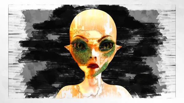 Ilustración Artística Extraterrestre — Foto de Stock