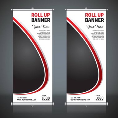 Afiş tasarım şablonu, dikey, arka plan, rulo Çek tasarım, modern x-banner, dikdörtgen boyutu.. 
