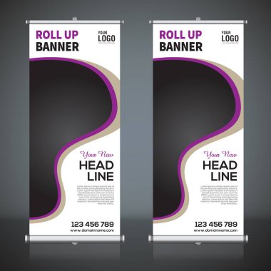 Afiş tasarım şablonu, dikey, arka plan, rulo Çek tasarım, modern x-banner, dikdörtgen boyutu.. 