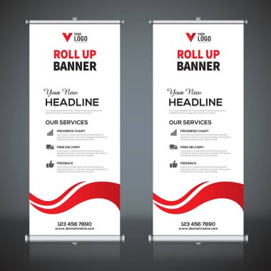 Afiş tasarım şablonu, dikey, arka plan, rulo Çek tasarım, modern x-banner, dikdörtgen boyutu.. 
