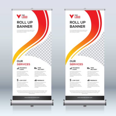 Afiş tasarım şablonu, dikey, arka plan, rulo Çek tasarım, modern x-banner, dikdörtgen boyutu.. 