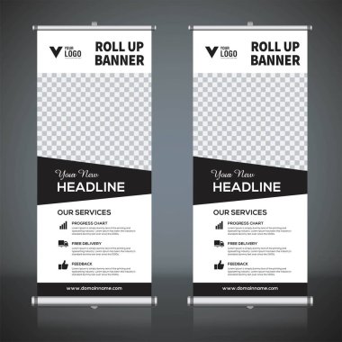 Afiş tasarım şablonu, dikey, arka plan, rulo Çek tasarım, modern x-banner, dikdörtgen boyutu.. 
