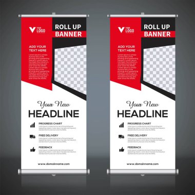 Afiş tasarım şablonu, dikey, arka plan, rulo Çek tasarım, modern x-banner, dikdörtgen boyutu.. 