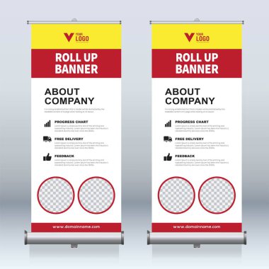 Afiş tasarım şablonu, dikey, arka plan, rulo Çek tasarım, modern x-banner, dikdörtgen boyutu.. 