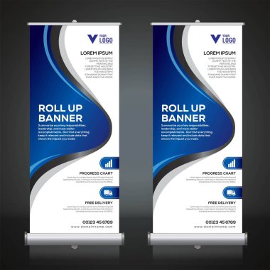 Afiş tasarım şablonu, dikey, arka plan, rulo Çek tasarım, modern x-banner, dikdörtgen boyutu.. 