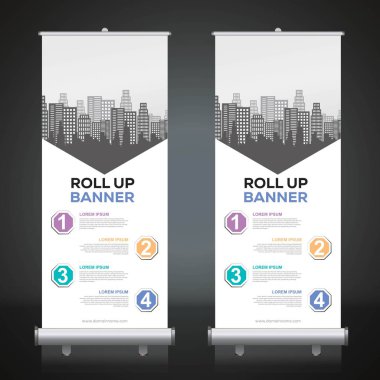 Afiş tasarım şablonu, dikey, arka plan, rulo Çek tasarım, modern x-banner, dikdörtgen boyutu.. 