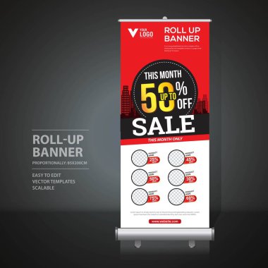 Afiş tasarım şablonu, dikey, arka plan, rulo Çek tasarım, modern x-banner, dikdörtgen boyutu.. 