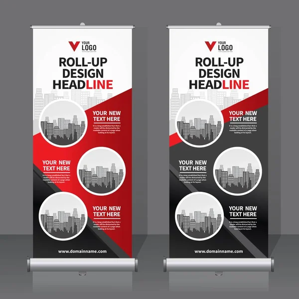 Roll up banner design template, vertical, abstract background, pull up design, modern x-banner, rectangle size.