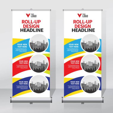 Afiş tasarım şablonu, dikey, arka plan, rulo Çek tasarım, modern x-banner, dikdörtgen boyutu.. 