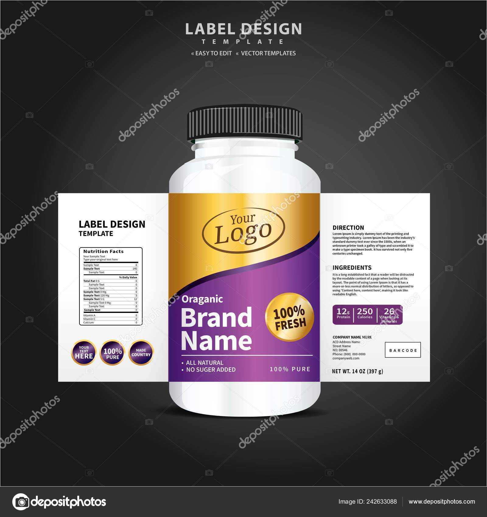 Bottle Label Package Template Design Label Design Mock Design Pertaining To Product Label Design Templates Free