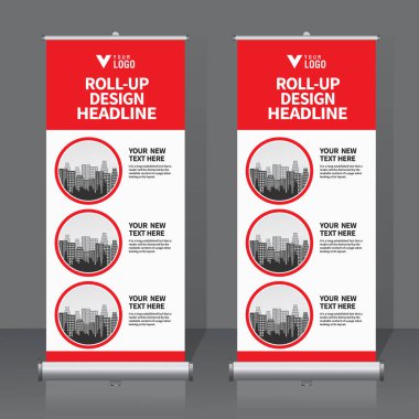 Afiş tasarım şablonu, dikey, arka plan, rulo Çek tasarım, modern x-banner, dikdörtgen boyutu.. 
