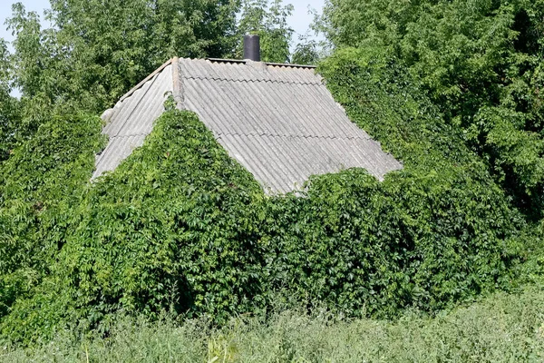 Ein Altes Fast Eingestürztes Haus Wie Viel Hat Überlebt — Stockfoto