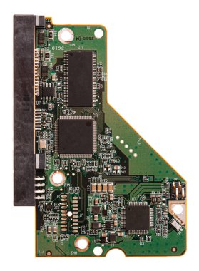 Mikroçip üzerine beyaz izole HDD